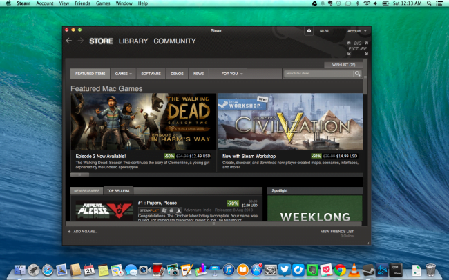 ✅ Steam for gaming on Mac OS X